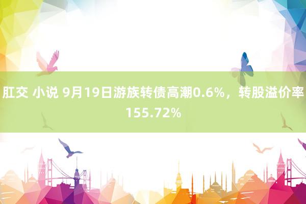 肛交 小说 9月19日游族转债高潮0.6%，转股溢价率155.72%