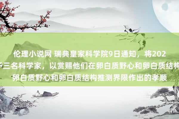 伦理小说网 瑞典皇家科学院9日通知，将2024年诺贝尔化学奖授予三名科学家，以赏赐他们在卵白质野心和卵白质结构推测界限作出的孝顺