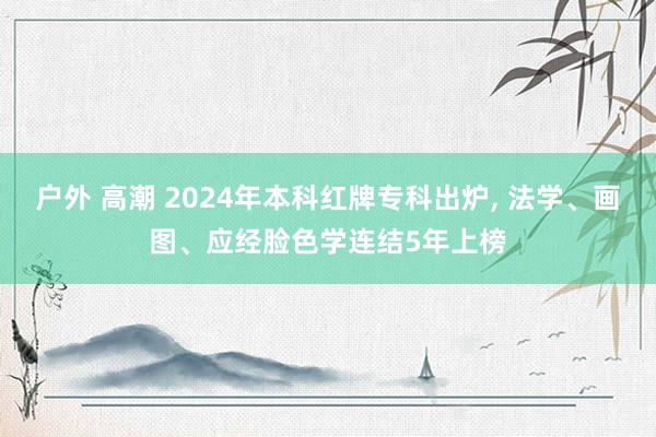 户外 高潮 2024年本科红牌专科出炉， 法学、画图、应经脸色学连结5年上榜