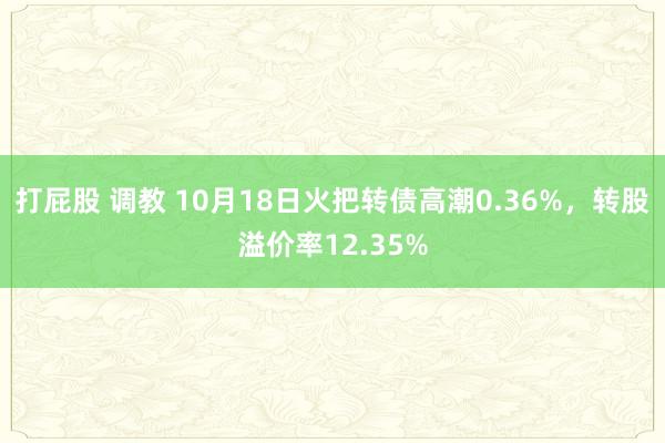 打屁股 调教 10月18日火把转债高潮0.36%，转股溢价率12.35%