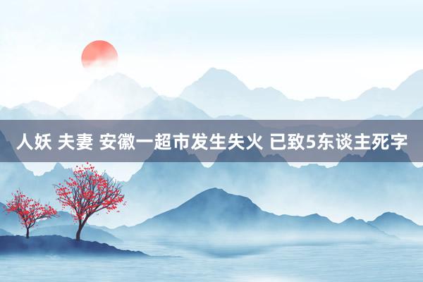 人妖 夫妻 安徽一超市发生失火 已致5东谈主死字