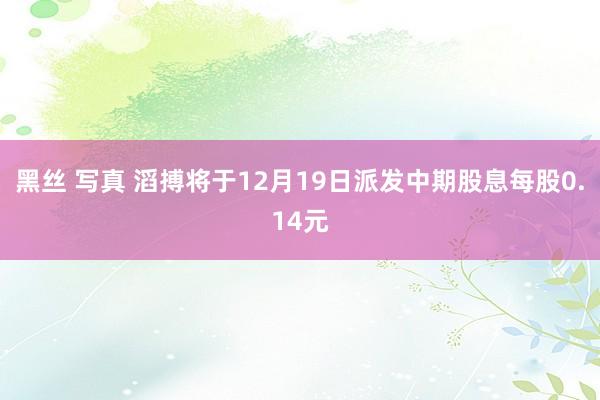 黑丝 写真 滔搏将于12月19日派发中期股息每股0.14元