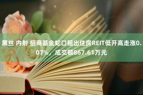 黑丝 内射 招商基金蛇口租出住房REIT低开高走涨0.07%，成交额867.61万元