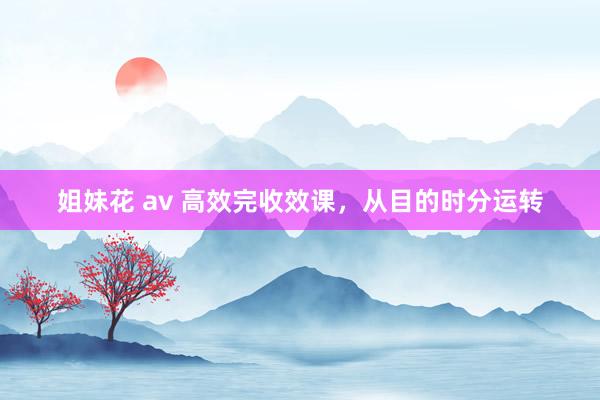 姐妹花 av 高效完收效课，从目的时分运转