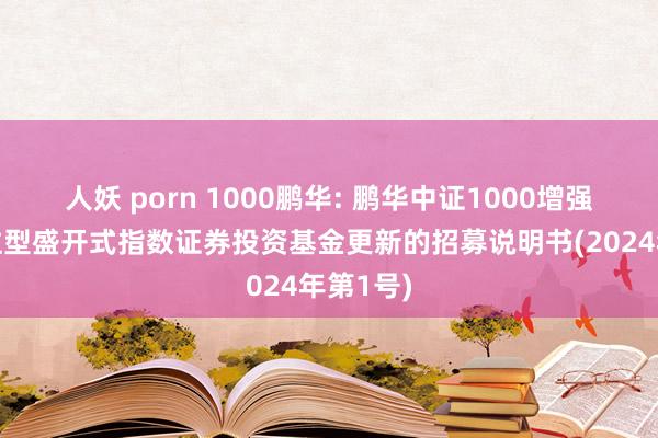 人妖 porn 1000鹏华: 鹏华中证1000增强策略交往型盛开式指数证券投资基金更新的招募说明书(2024年第1号)