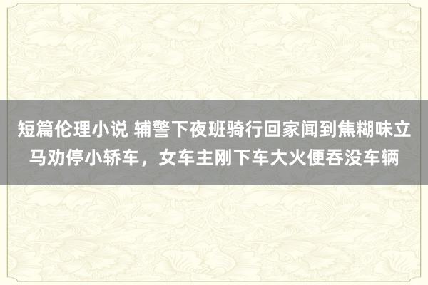 短篇伦理小说 辅警下夜班骑行回家闻到焦糊味立马劝停小轿车，女车主刚下车大火便吞没车辆