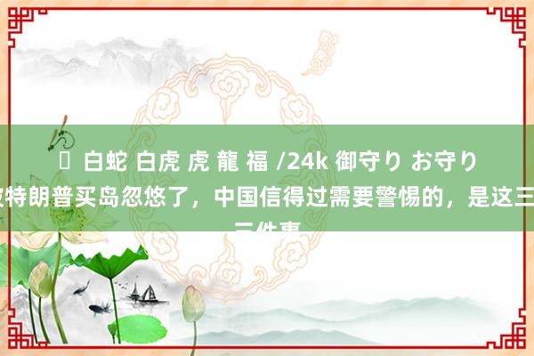 ✨白蛇 白虎 虎 龍 福 /24k 御守り お守り 别被特朗普买岛忽悠了，中国信得过需要警惕的，是这三件事