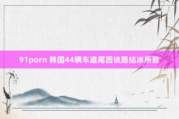 91porn 韩国44辆车追尾因谈路结冰所致